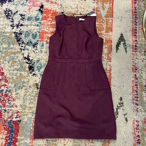 Loft suede dress w pockets! Size 10 Maroon